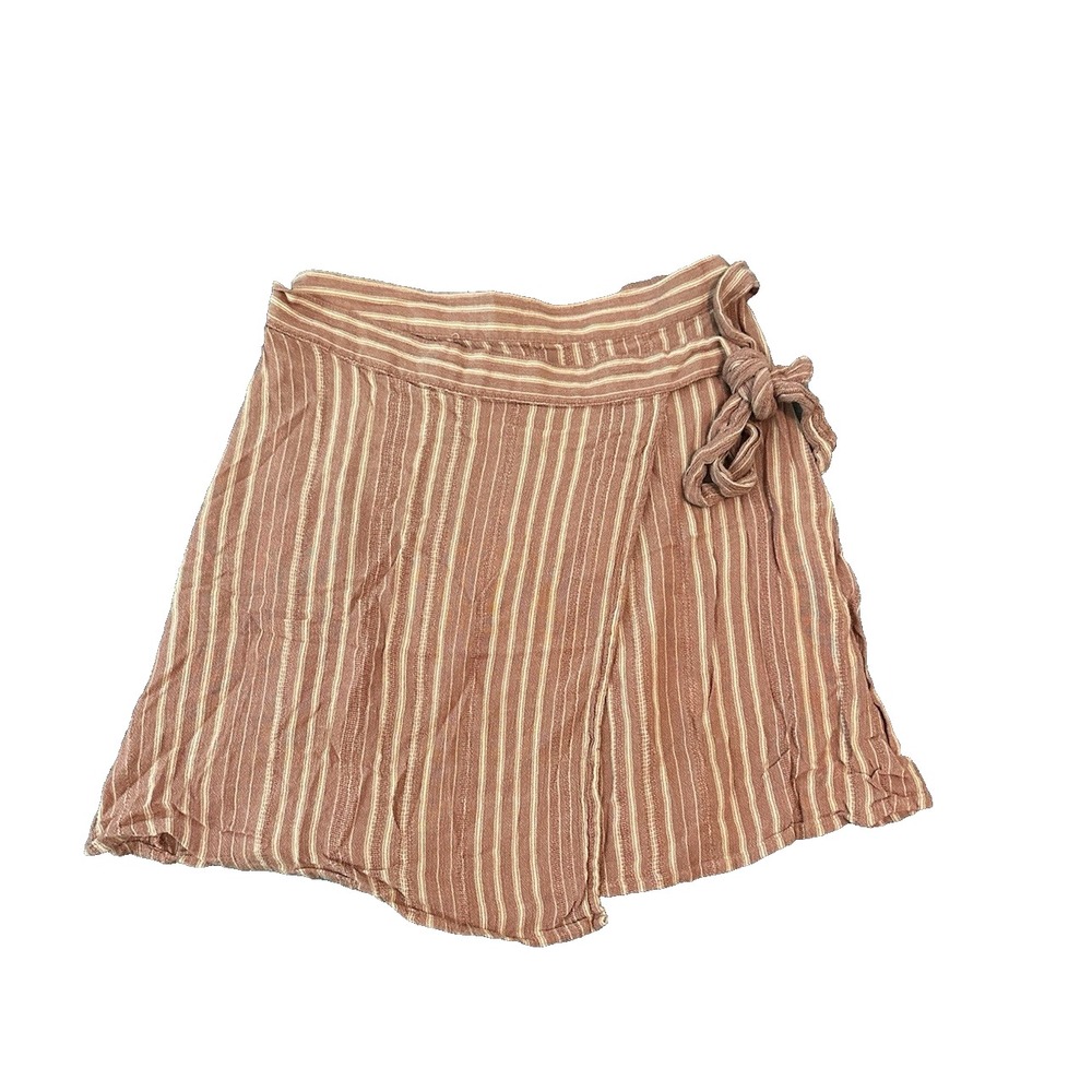 American Eagle Boho Coastal Wrap Womens Skirt XS Tie Waist Terracotta Flowy Y2K